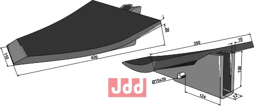 Skjær-spiss 420x110x10 - JDD Utstyr