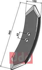 Stubharvespiss 440x120x14mm