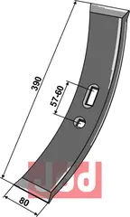 Stubharvespiss 390x80X12mm (2 h - 57-60) Bomford