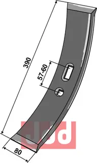 Stubharvespiss 390x80X12mm (2 h - 57-60) Bomford