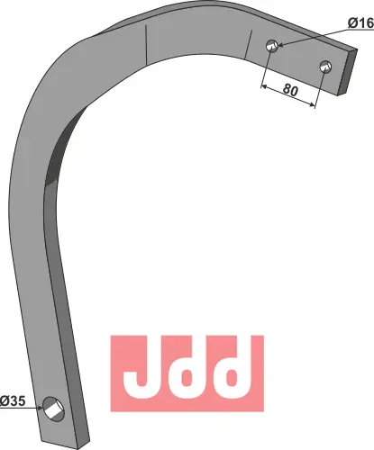 Tand 60x25 - venstre - JDD Utstyr