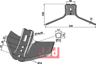 G&#229;sefot-skj&#230;r 330mm Vogel u. Noot