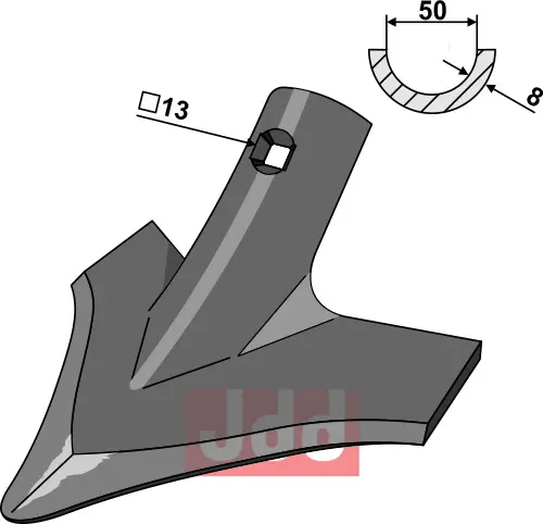 Gåsefot-skjær 240mm - JDD Utstyr