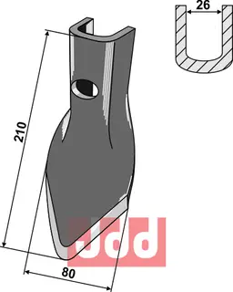 Harvspiss 210x80x6mm Rumptstad