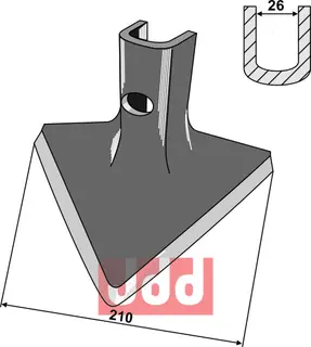 G&#229;sefot-skj&#230;r 210mm Rumptstad