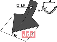 Gåsefot-skjær 140mm Väderstad