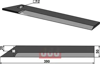 Kniv for roeoptager Moreau