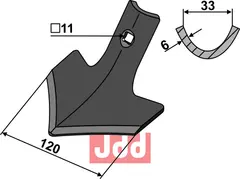 Gåsefot-skjær 120mm Väderstad