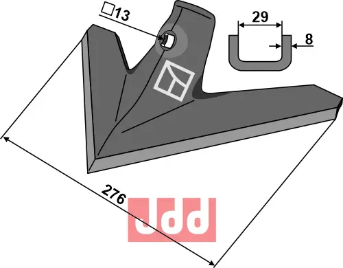 Gåsefot-skjær 276mm - JDD Utstyr