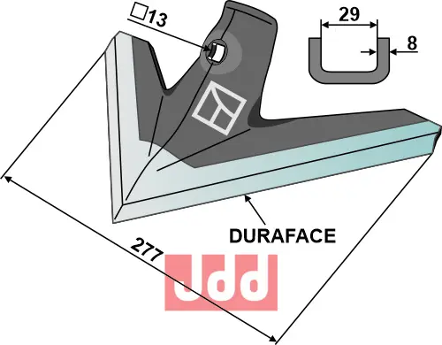 Gåsefot-skjær 277mm - JDD Utstyr