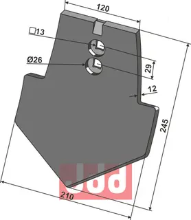 Skjær-spiss 245x210x12mm Väderstad