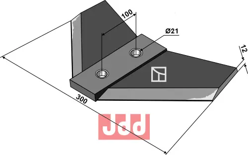 Gåsefot-skjær 300mm - JDD Utstyr