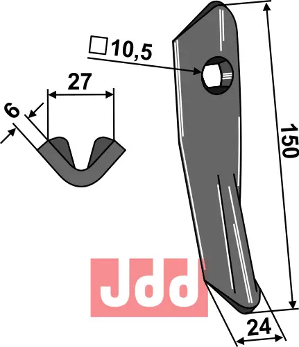 Harvspiss 150x24x6mm - JDD Utstyr