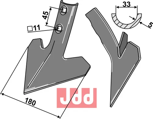 Gåsefot-skjær 180mm - JDD Utstyr