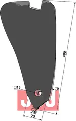 Ledeplade - høyre - Delta Flex Kongskilde