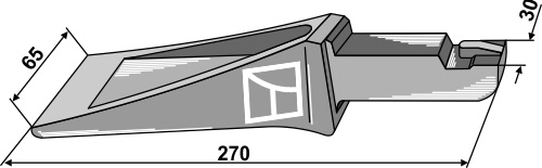 Tip til Dutzi Lengde 270 mm - Arbeidsbredde 65 mm