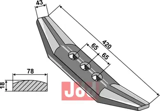 Stubharvespiss 420x43x18mm