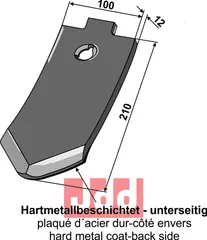 Skjær-spiss 210x100x12mm - WolframCarbid Komet