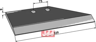 Erstatningsvinge venstre Kverneland Hulavstand 75 mm, lengde 320 mm
