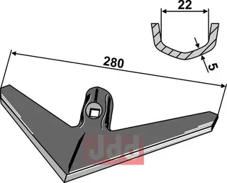G&#229;sefot-skj&#230;r 280mm Lemken Kompaktor