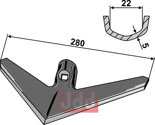 Gåsefot-skjær 280mm - JDD Utstyr