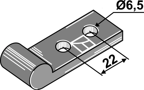 Holder til Massey Ferguson Hull: 6,5 mm, avstand: 22 mm