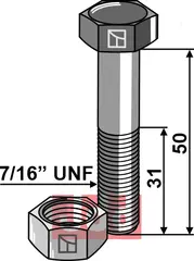 Bolt 7/16'' UNF