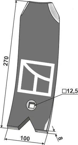 Ledeplate 270 mm hull 12,5