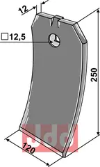 Skjær-spiss 250x120x12mm Väderstad