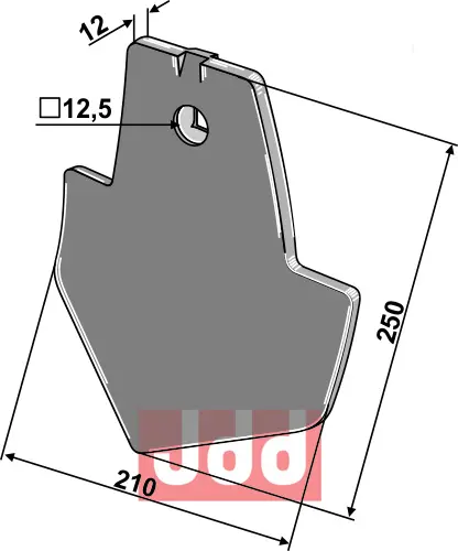 Skjær-spiss 250x210x12mm - JDD Utstyr