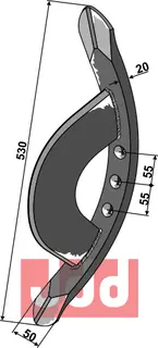 Stubharvespiss 530x50x20mm Väderstad