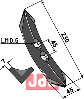 Harvspiss 230x45x7mm