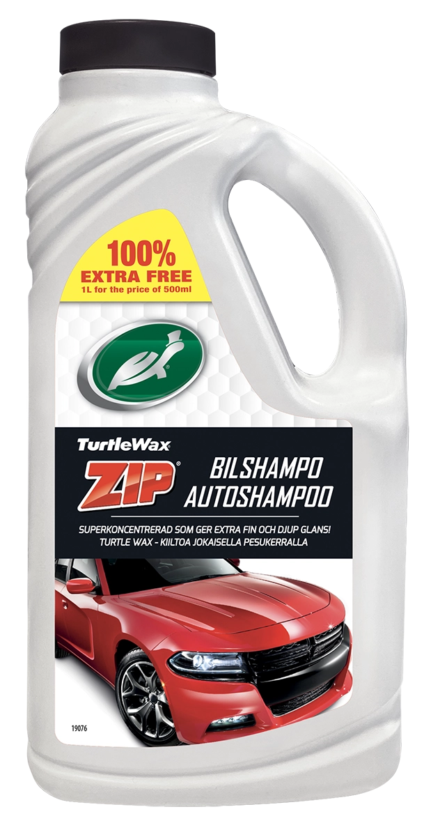 Turtle Wax Zip Bilshampo1 liter 500ml m/100%Free