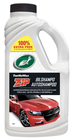 Turtle Wax Zip Bilshampo1 liter 500ml m/100%Free