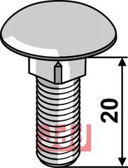 Bræddebolt M10x20 - 8.8 galvanisert