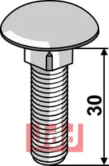 Bræddebolt M10x1,5x30 - 8.8 galvanisert