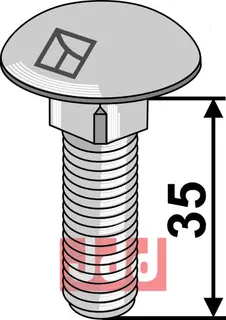 Bolt M10x1,5x35 - 8.8 galvanisert