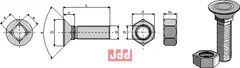 Plogbolt M10x1x35 DIN 608 - m. Mutter