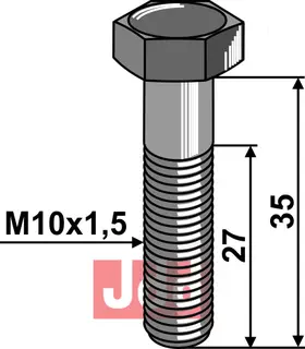 Bolt M10x1x35 - 10.9 u. Mutter