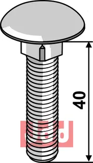 Bræddebolt M10x1,5x40 - 8.8 galvanisert