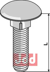 Bolt M10x1,5x50 - 8.8 galvanisert