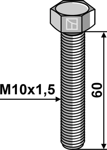 Bolt M10x1,5x60 10.9 u/mutter