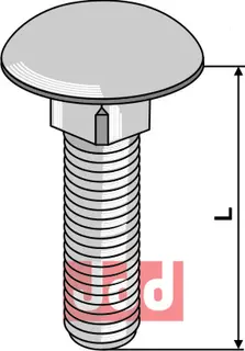 Bolt M10x1,5x70 - 8.8 galvanisert