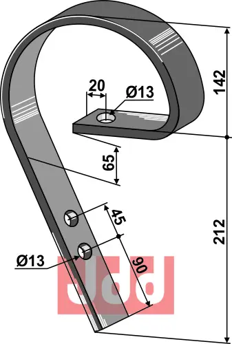 Slepeplanketand 45x10 - JDD Utstyr