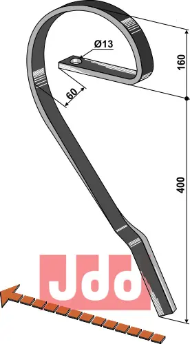 Slepeplanketand - venstre - JDD Utstyr