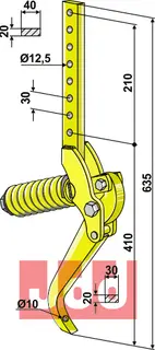 Sporløsner holder m. tand