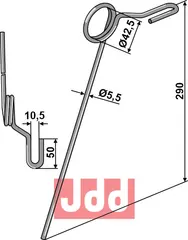 Etterharv tind Ø5,5mm Thyregod