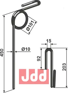 Etterharv tind Ø10mm Köckerling