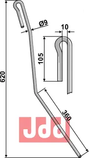 Etterharv tind &#216;9mm - venstre Amazone