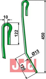 Etterharv tind Ø15mm Amazone